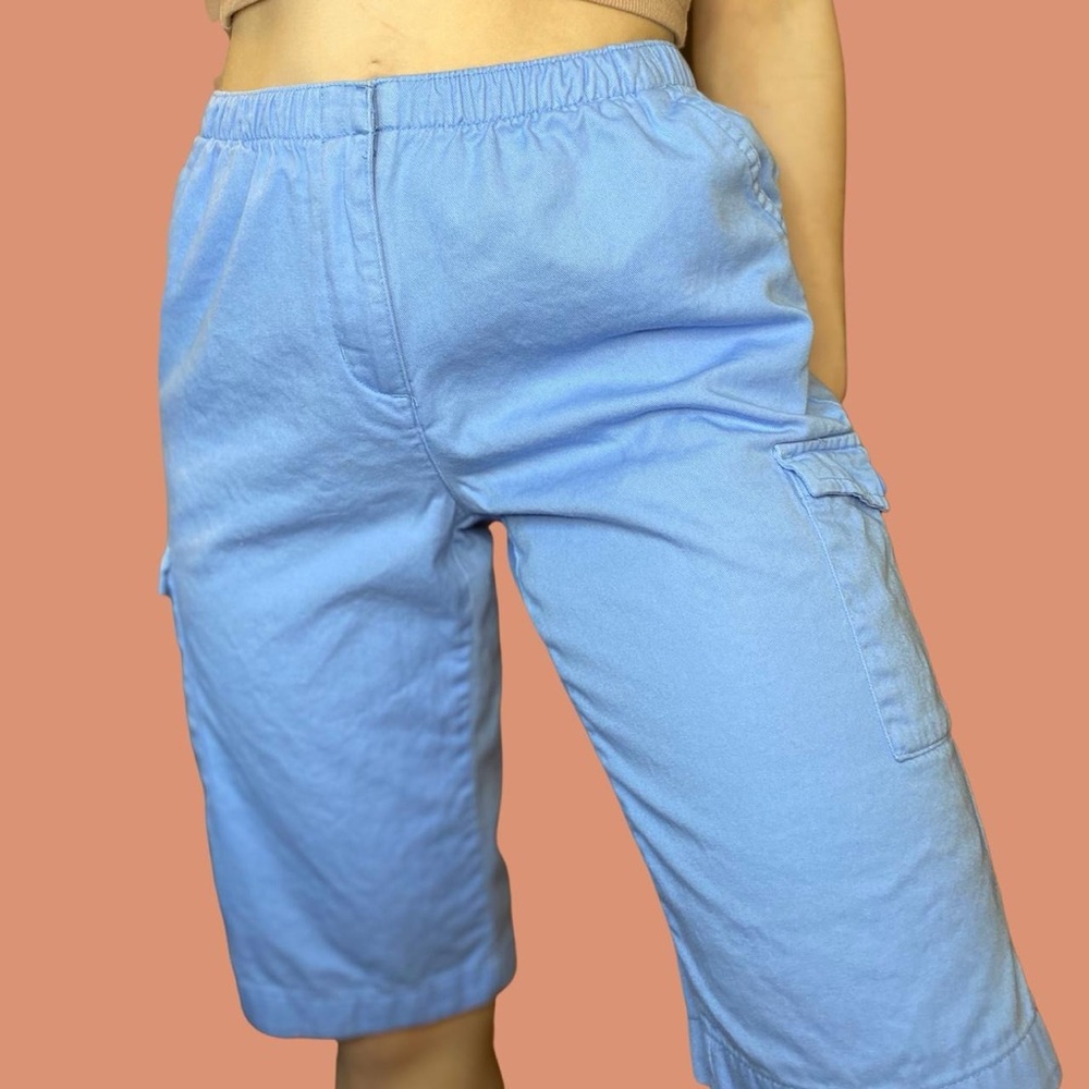 vintage drawstring summer bermuda shorts
